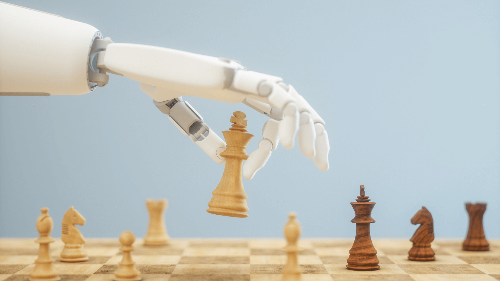 AI robot demonstrating strategic skills in chess
